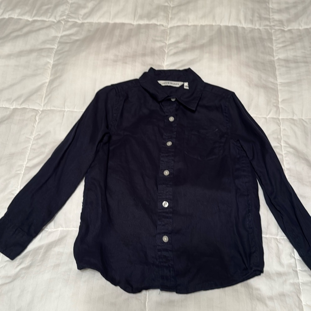 Navy button down dress shirt
